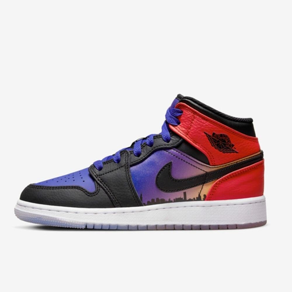 NIKE Men's Air Jordan 1 Mid SS GS Skyline Shoes Size 6Y